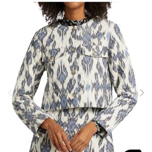 Blue and White Patterned Jacket